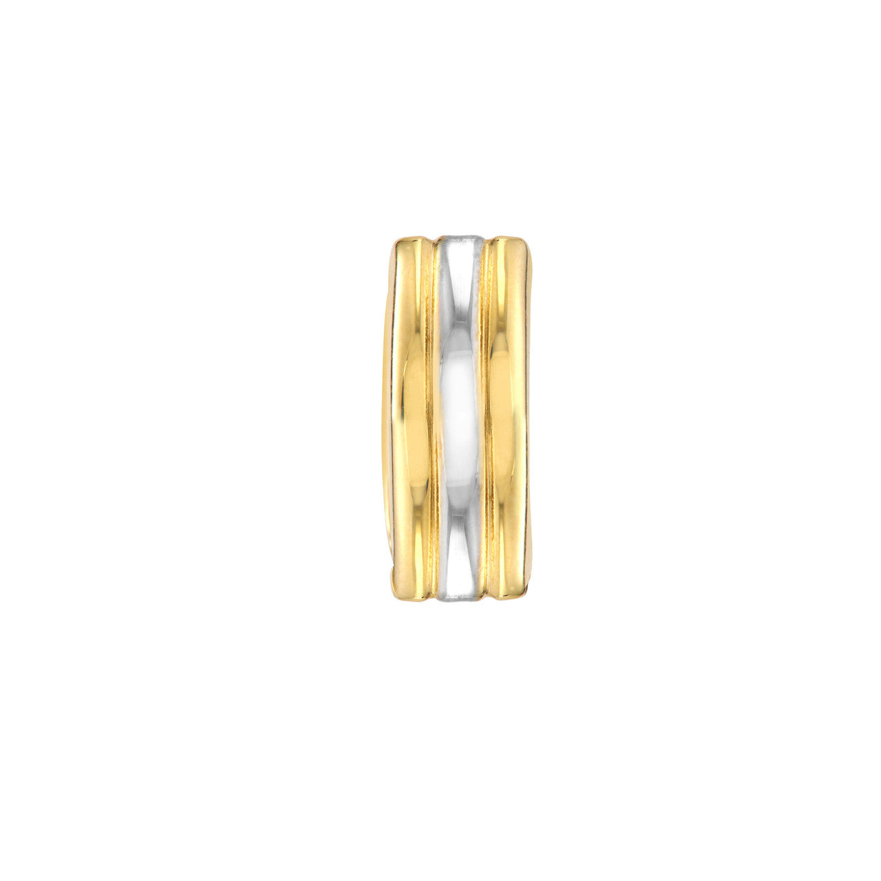 14K Gold - Effortless Sensation Two-Tone Hoop Earrings