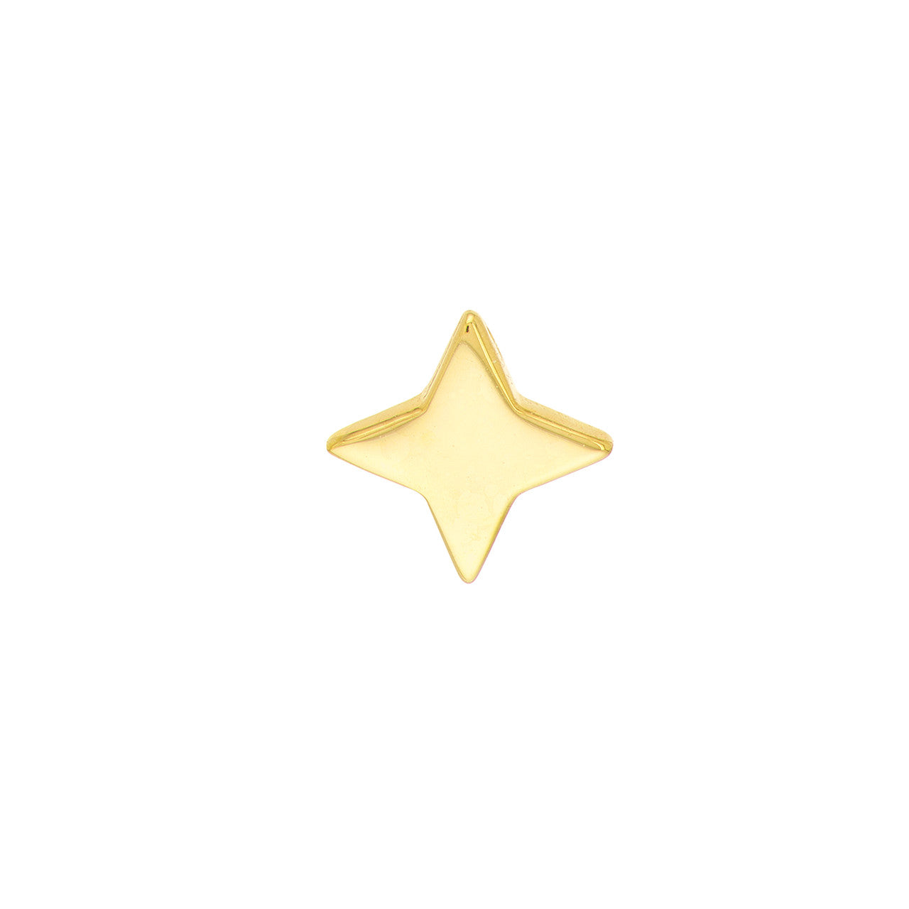 14K Solid Gold - Star Shine Stud Earrings