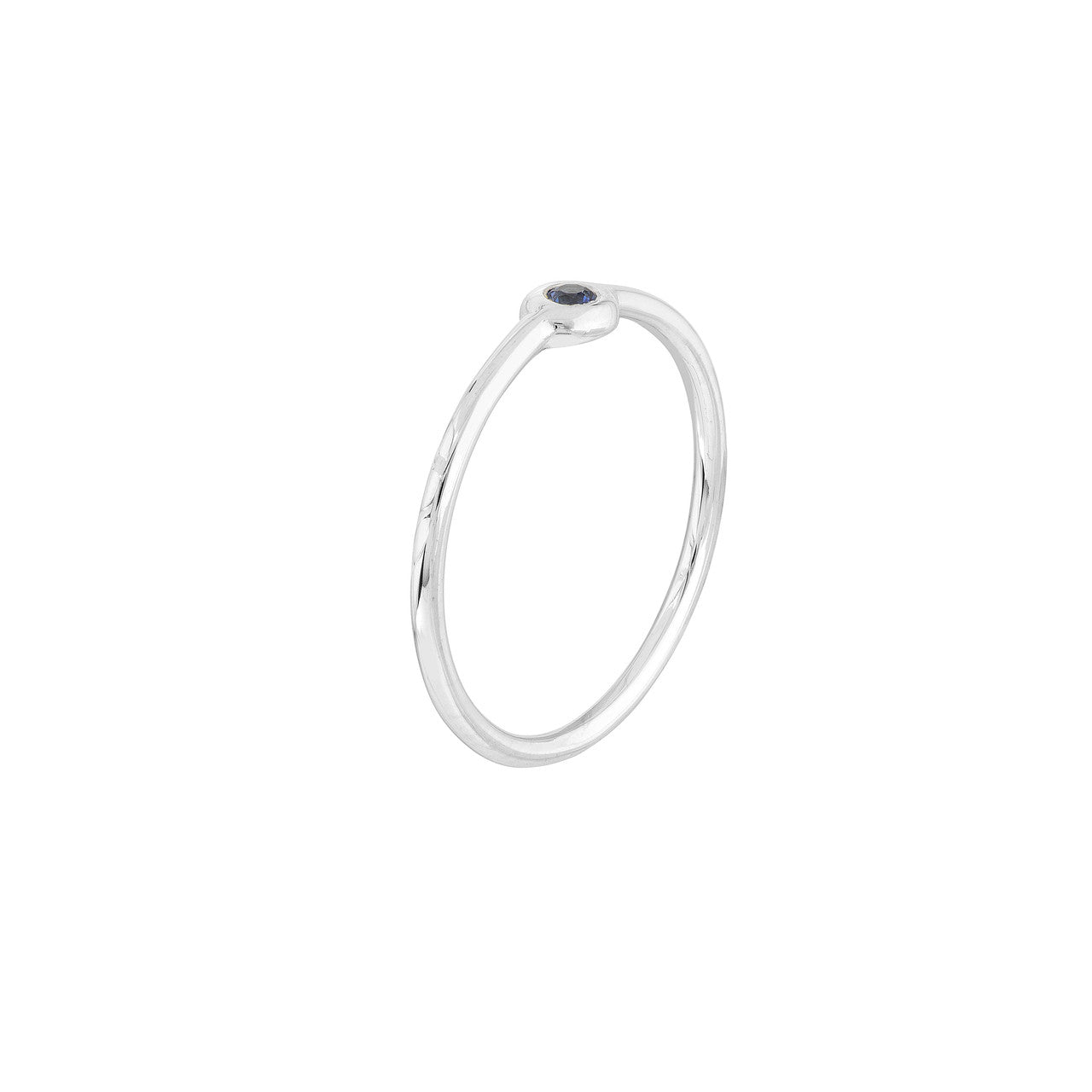 14K White Gold - Sapphire Mind Ring