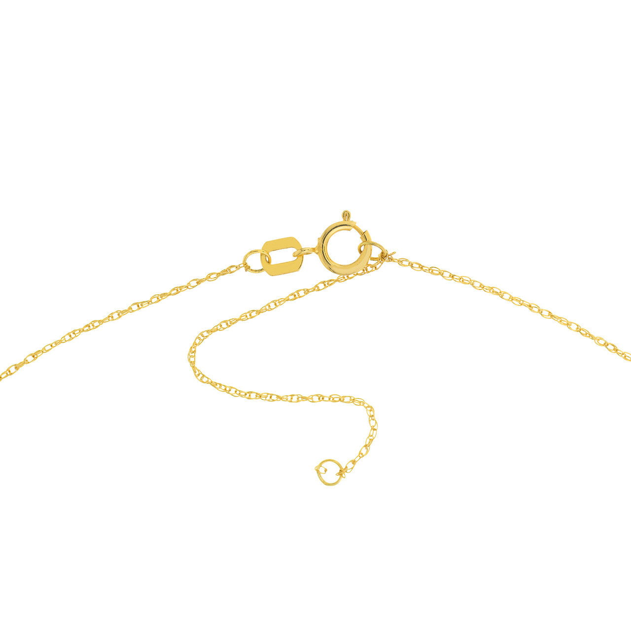 14K Solid Gold - LOVE in Heart Necklace
