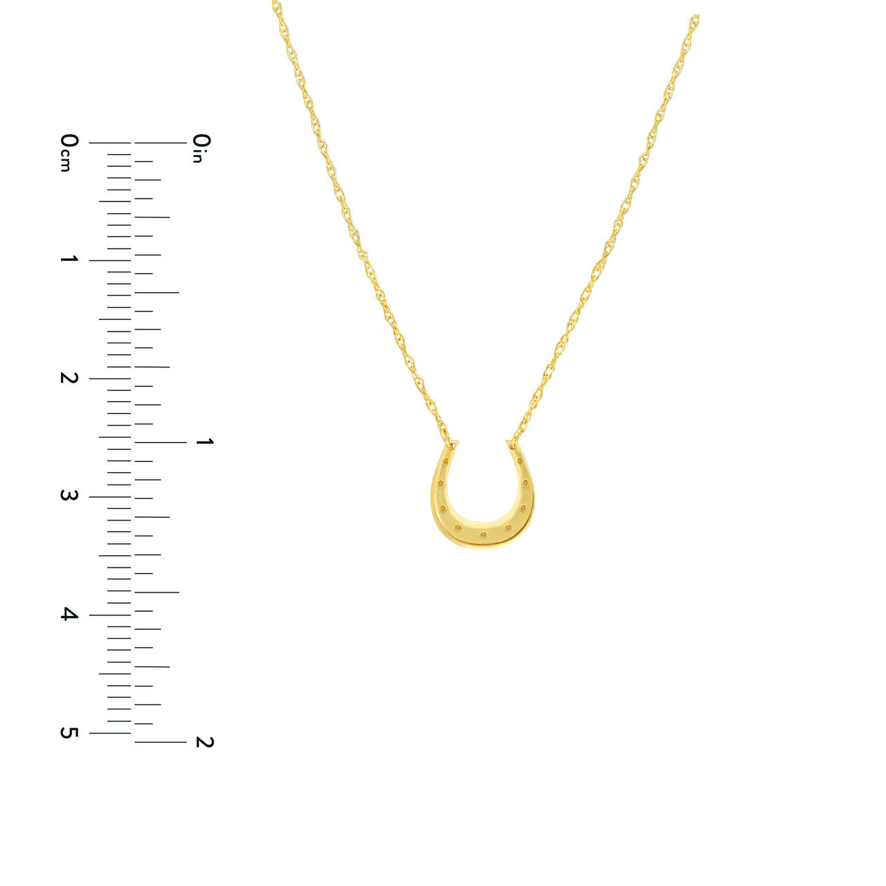 14K Solid Gold - Lucky Horseshoe Necklace