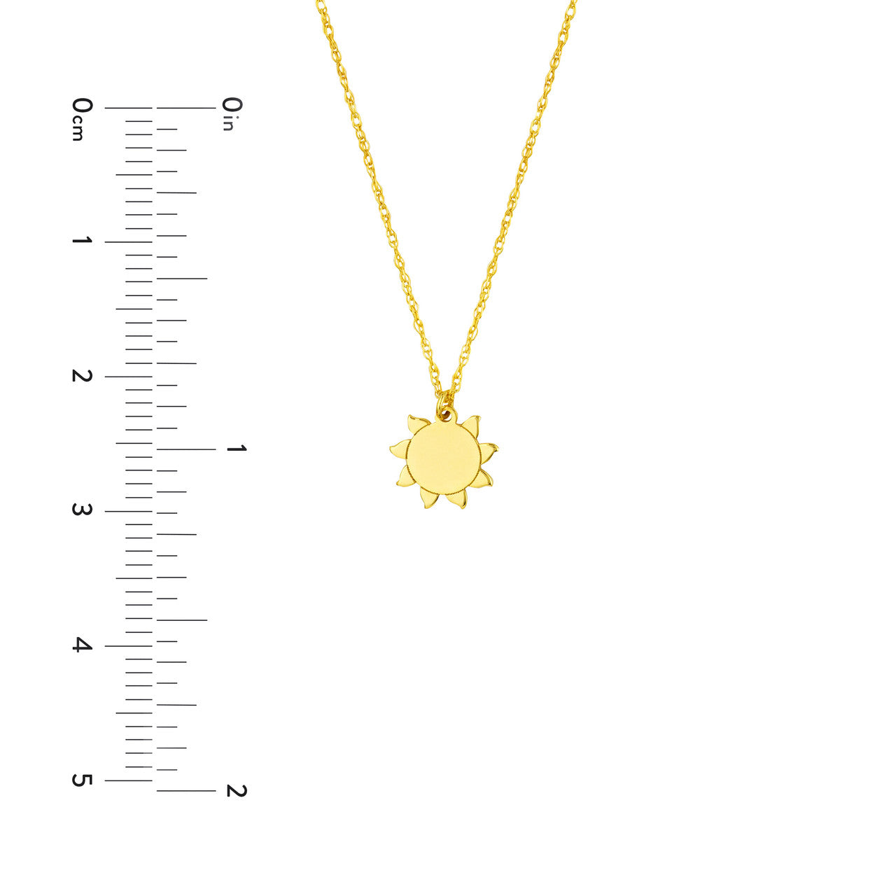 14K Solid Gold - Golden Sunshine Necklace