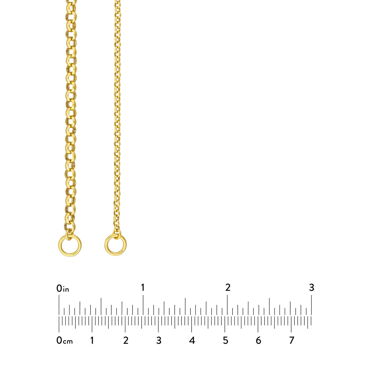 14K Gold - 50/50 Rolo + Rolo Split Chain