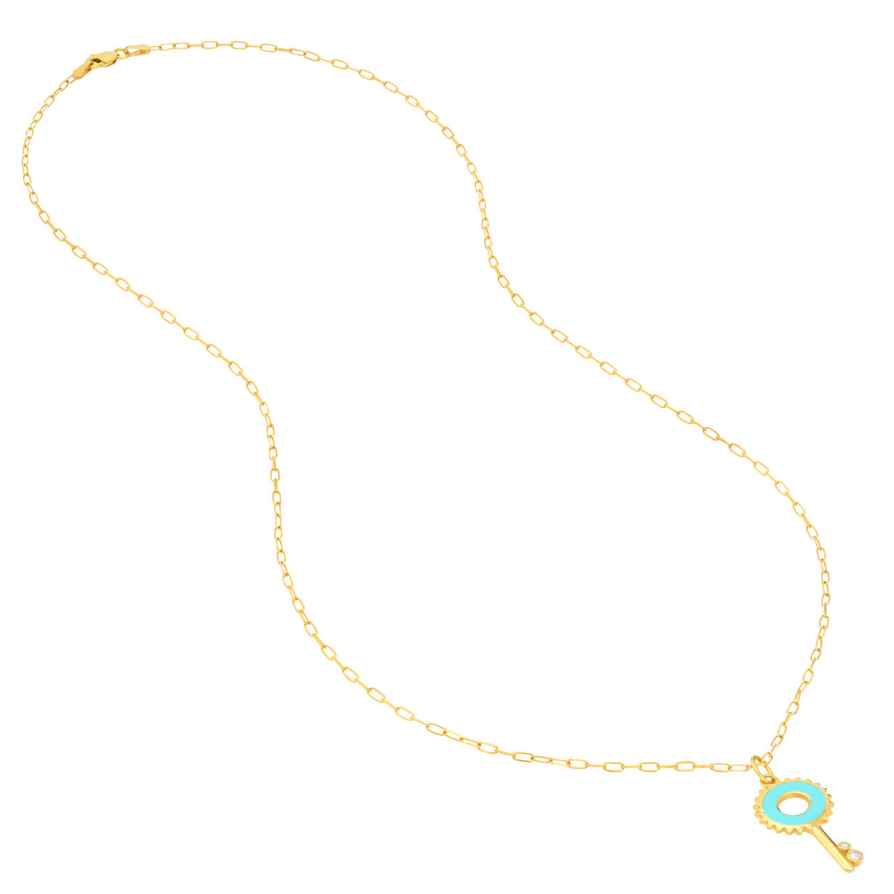 Diamond and 14K Gold - Unlock the style Key Necklace