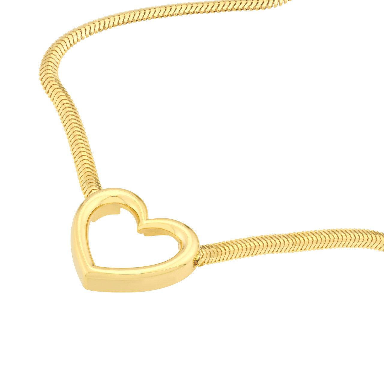 14K Solid Gold - Love Heart Necklace