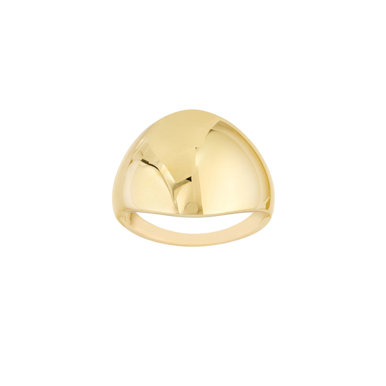 14K Gold - Right Now and Forever Trend Dome Ring