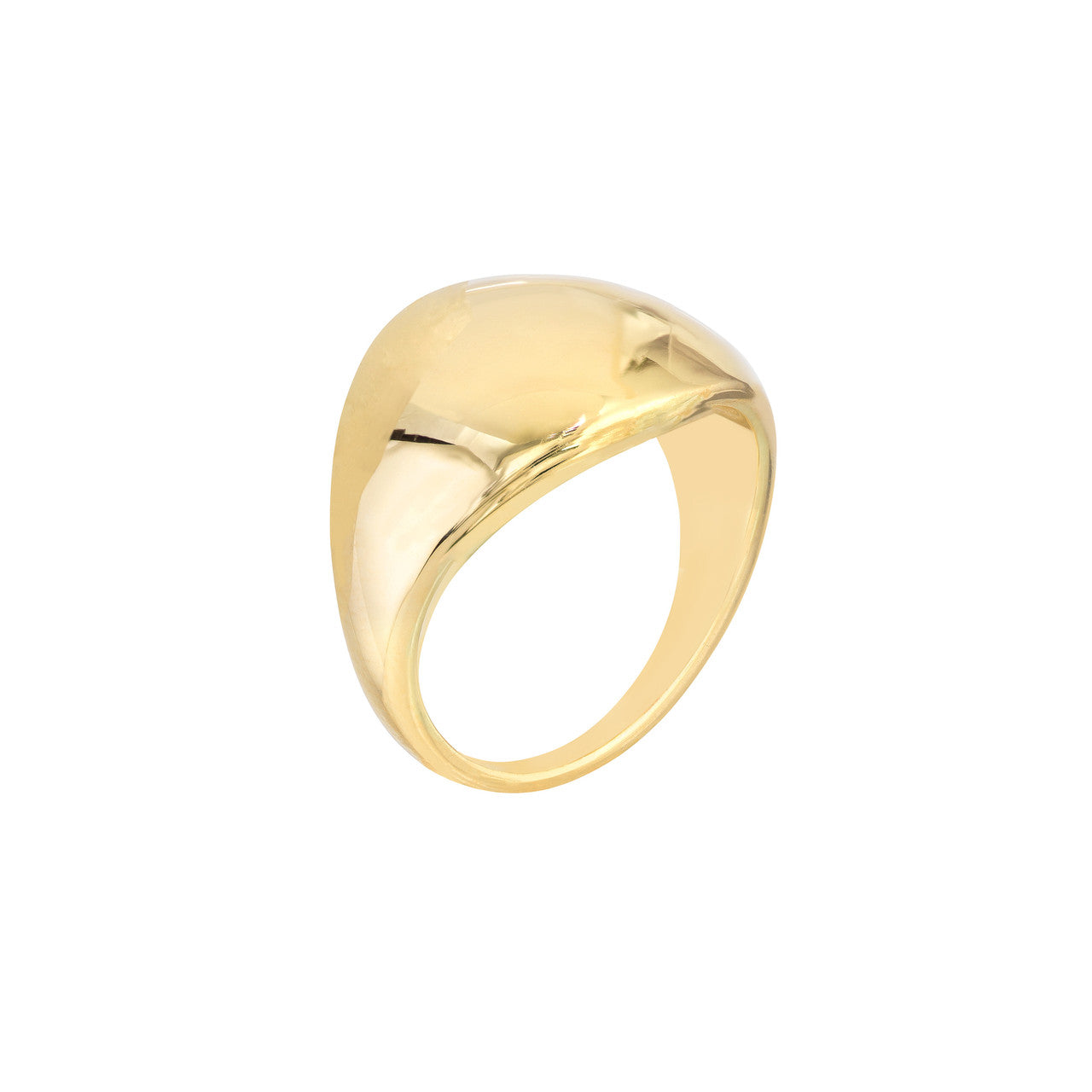 14K Gold - Right Now and Forever Trend Dome Ring