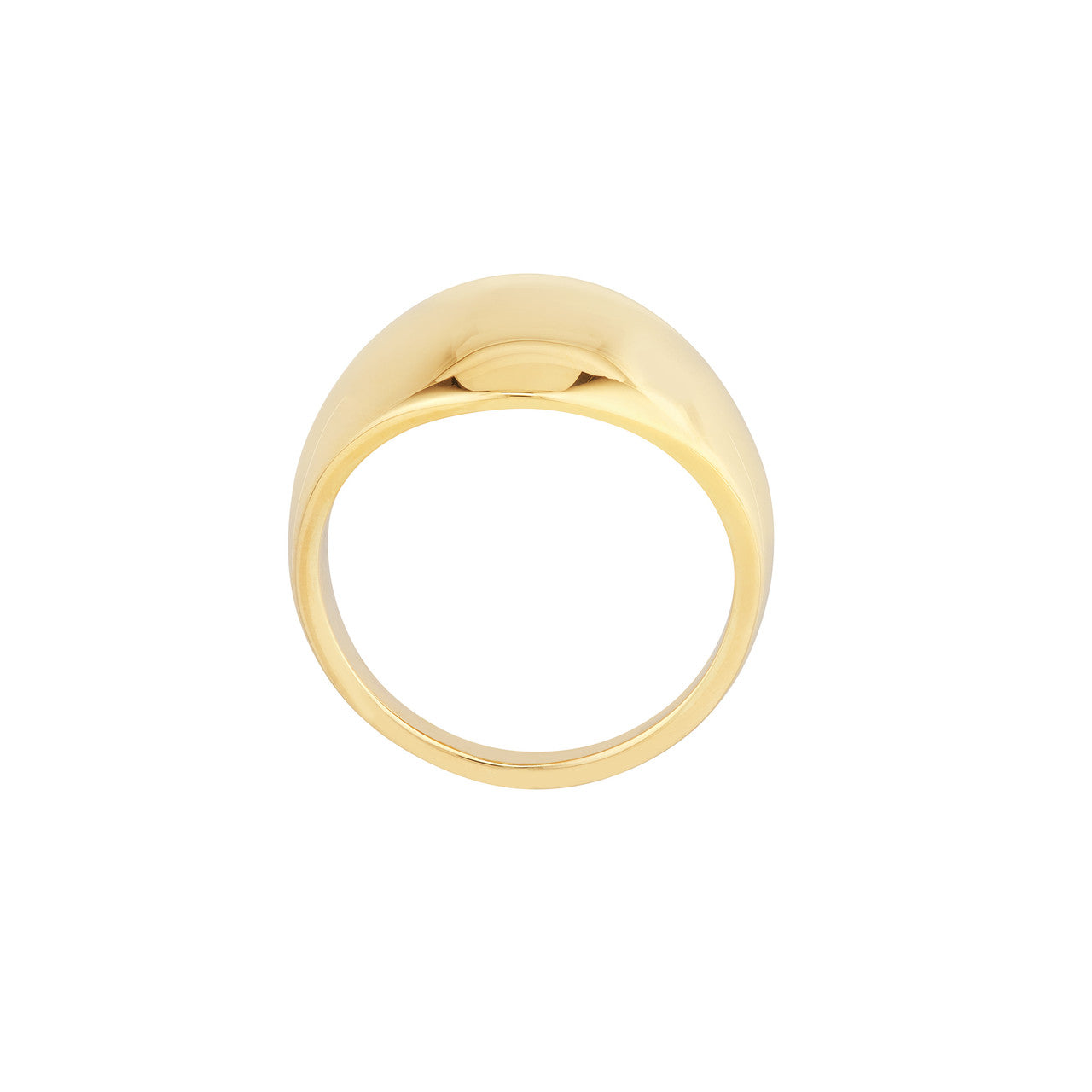 14K Gold - Right Now and Forever Trend Dome Ring