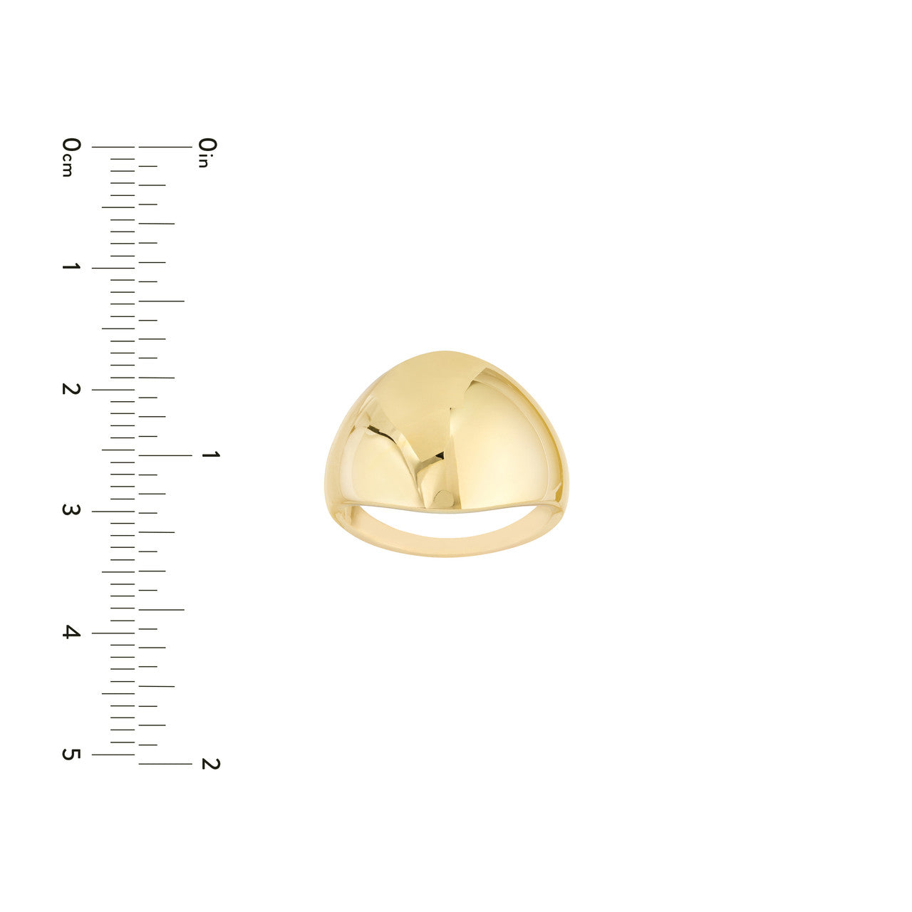 14K Gold - Right Now and Forever Trend Dome Ring