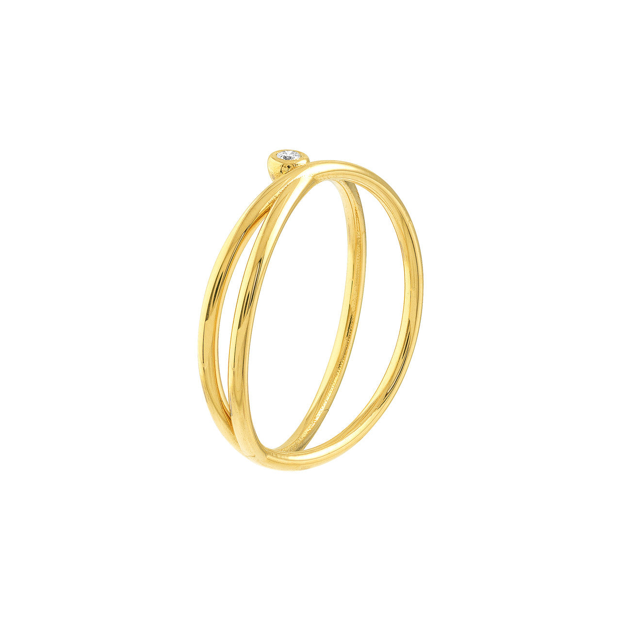 14K Gold - Orbit Diamond Ring