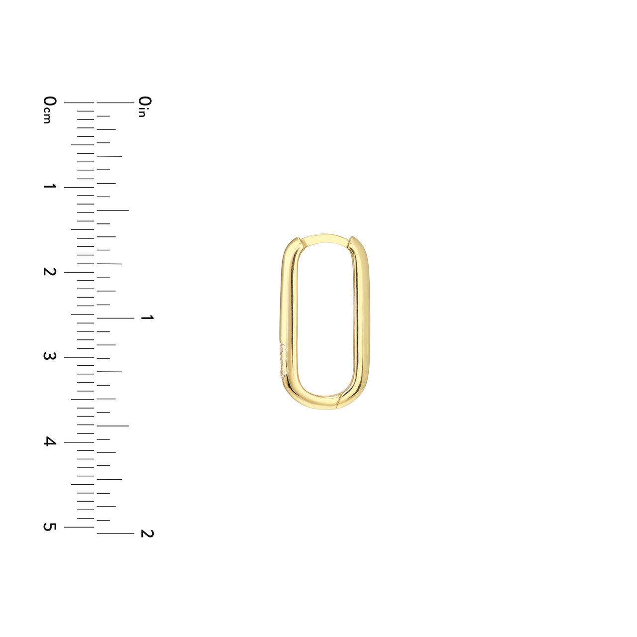 Diamond & 14K Gold - Trinity Sparkle Paper Clip Hoop Earrings