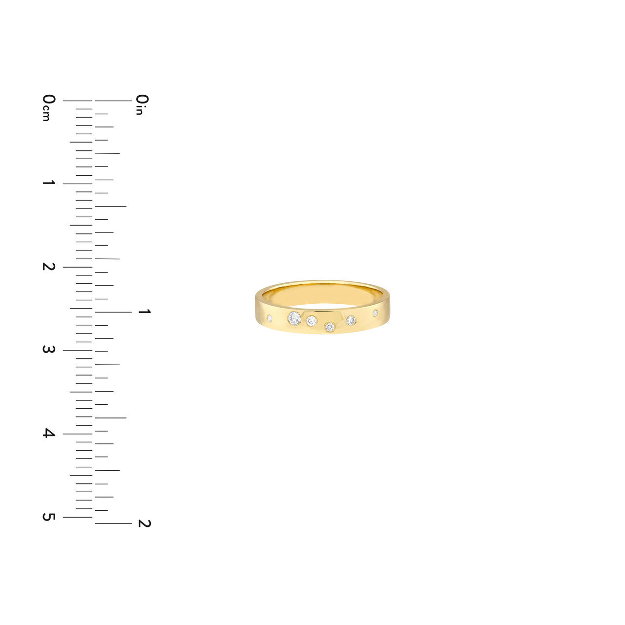 14K Gold -Stars on My Hand Band Ring