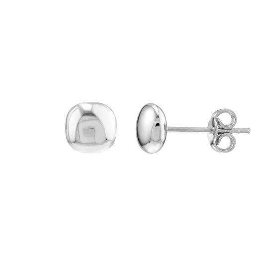 14K Gold - Riverside Pebble Stud Earrings