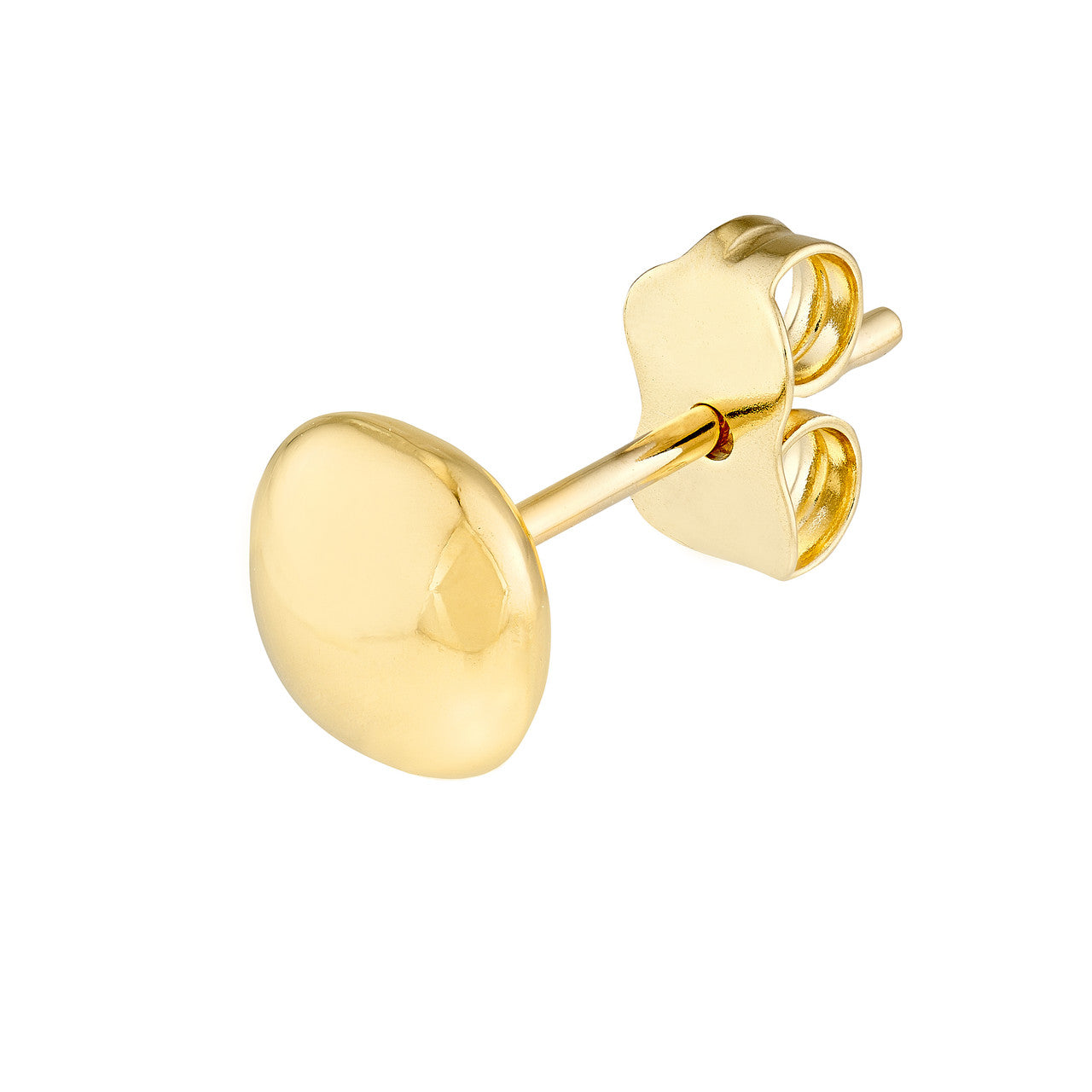14K Gold - Riverside Pebble Stud Earrings